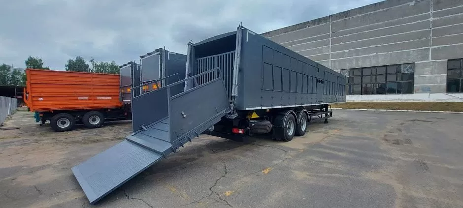 Полуприцеп автомобильный одноярусный (скотовоз) sat47к 