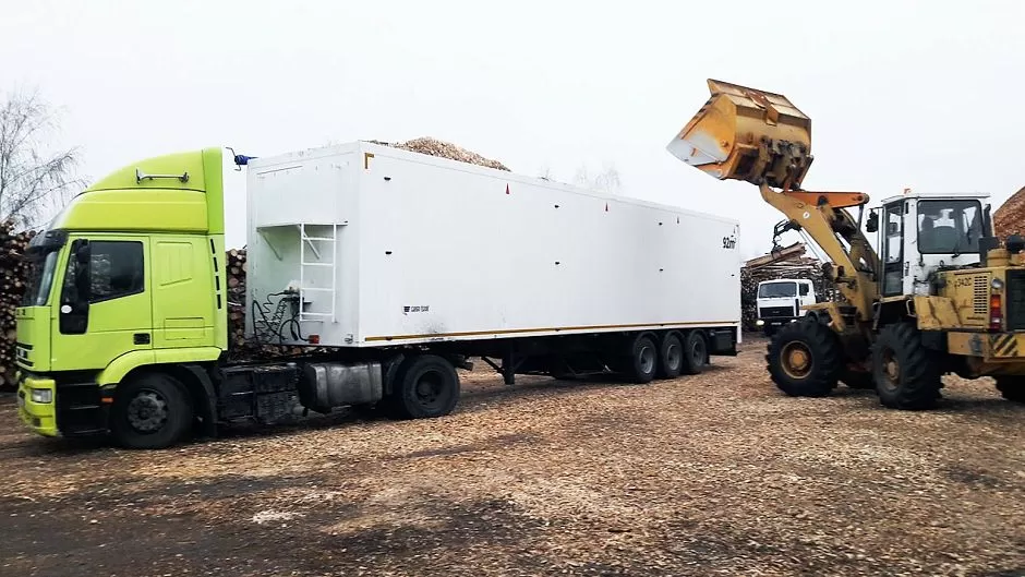 Полуприцеп с подвижным полом  sat150 